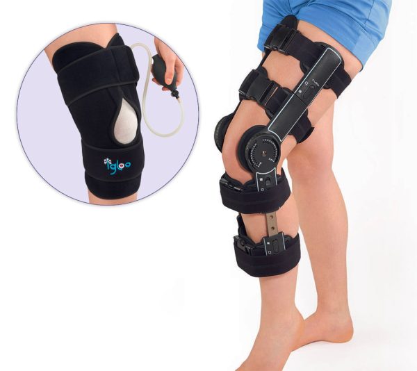 ARTIC® : attelle de genou articulée + attelle de cryothérapie Igloo® Taille standard ou XL